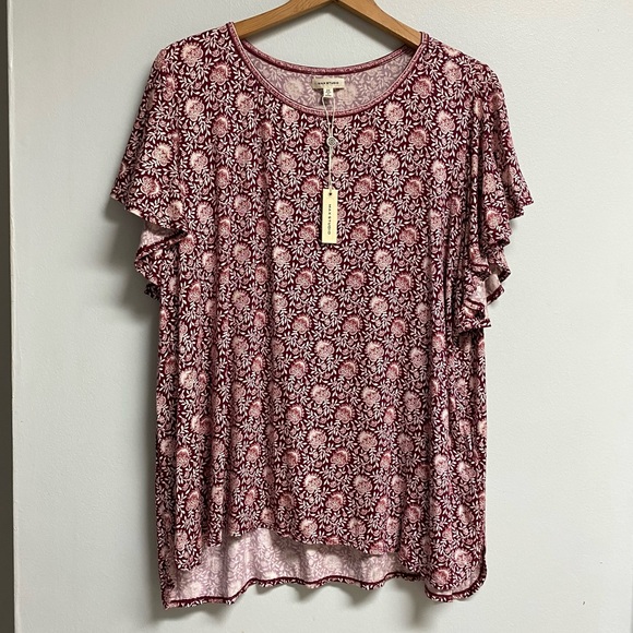 Max Studio Tops - NWT MAX STUDIO FLUTTER SLEEVE TOP - 2X